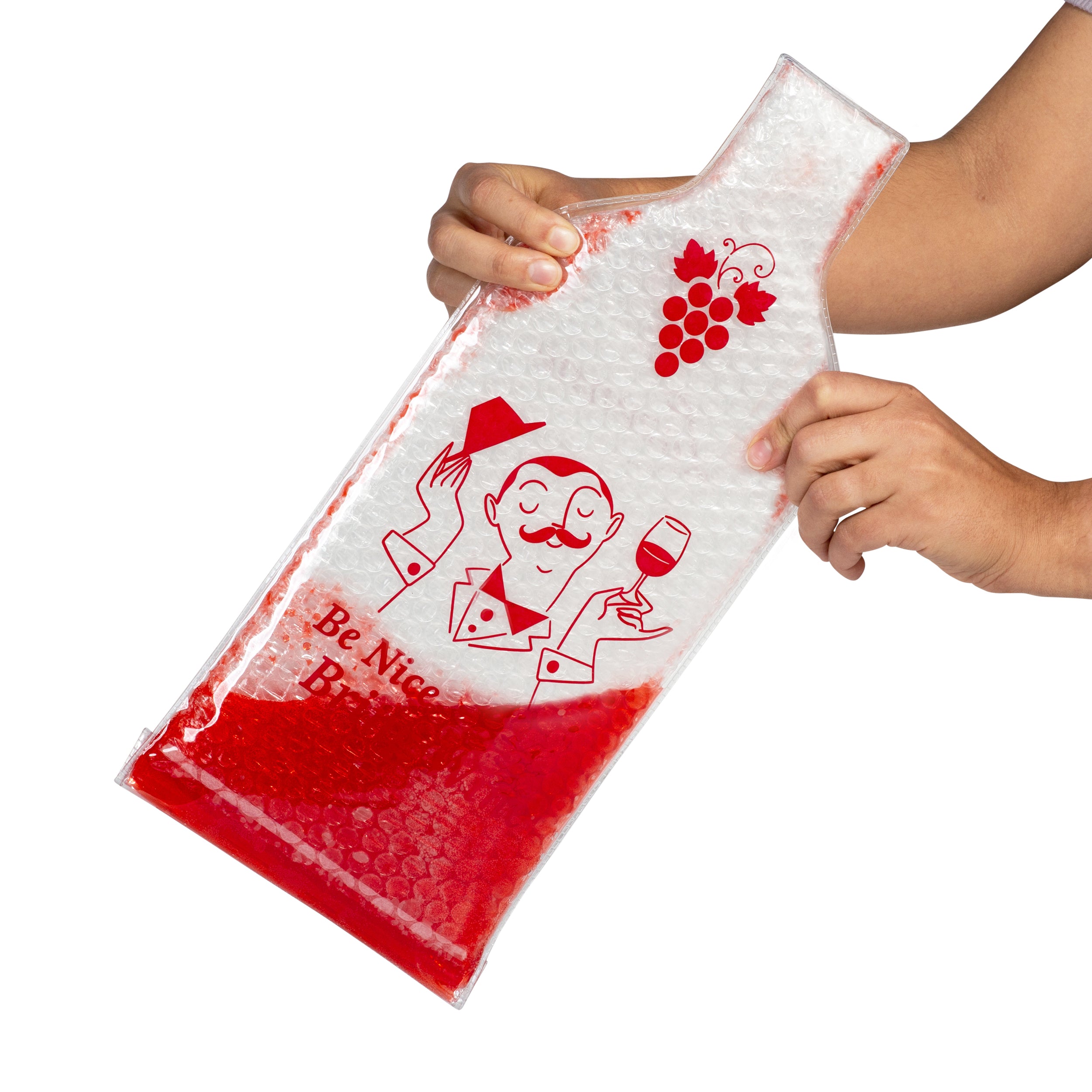 Lazenne Weinkissen für 1 Flasche – 6er-Set – Wiederverwendbare Weinbeutelhülle mit dreifachem Schutz